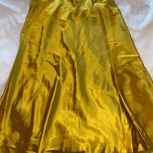 Ivy City Co Gold Maxi Slip Skirt